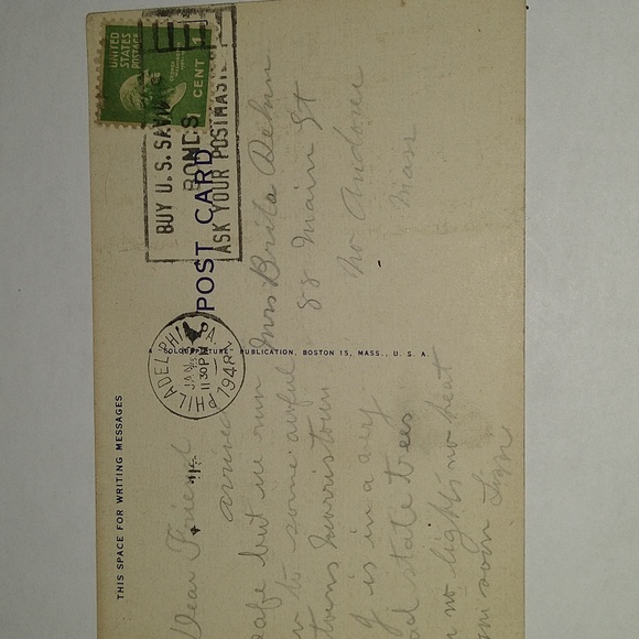 Old postcard depicting old swede Church in Philadelphia Pennsylvania - Picture 2 of 3